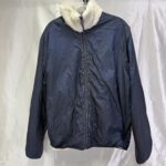 TOMMY HILFIGER リバーシブル ボアフリースジャケット アイボリー×ネイビー