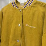 Champion コーデュロイ スタジャン レディースL マスタード イエロー