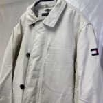 TOMMY HILFIGER トミーヒルフィガー ステンカラーコート ホワイト XL 