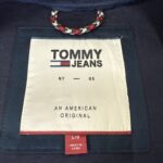 TOMMY JEANS ボアフリース ジャケット ネイビー Tワッペン ジップブルゾン L