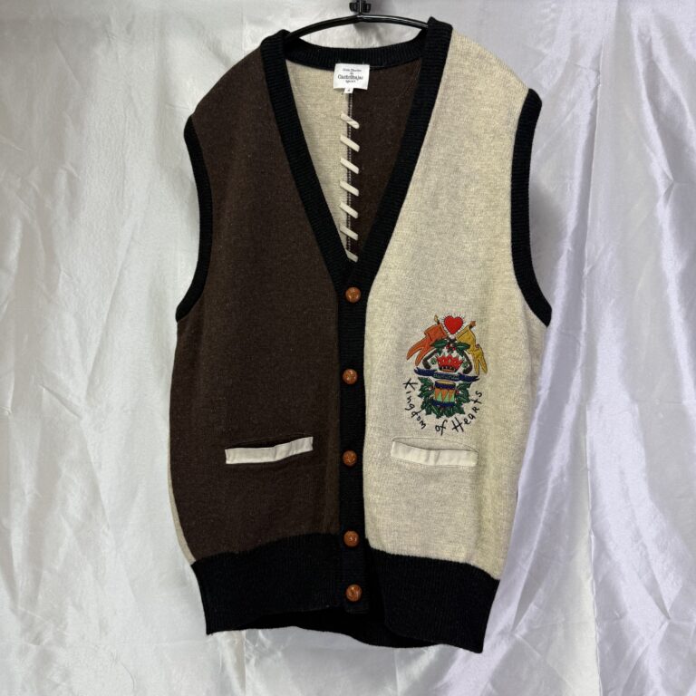 Jean Charles de Castelbajac sport 刺繍ニットベスト 切替デザイン カステルバジャック