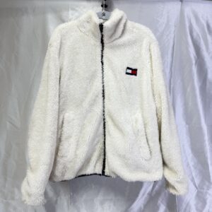 TOMMY HILFIGER リバーシブル ボアフリースジャケット アイボリー×ネイビー