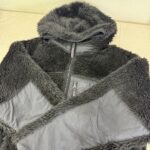 FIRST DOWN ファーストダウン ボアフリースジャケット ブラック L フード付き