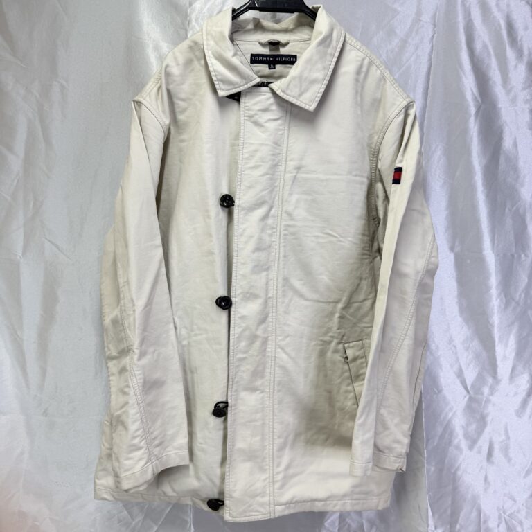 TOMMY HILFIGER トミーヒルフィガー ステンカラーコート ホワイト XL 
