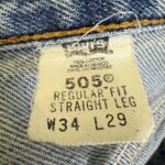 【90s】W34 / L29 Levi’s 505 デニムパンツ 革パッチ